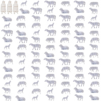 Eve Model AN8703B 100pcs HO 1:87  White Farm Animals Sheep And Collie Dog