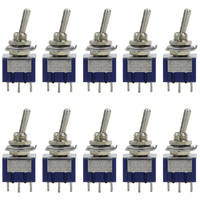 Eve Model SW02 10pcs Miniature Toggle Switch ON-OFF-ON DPDT