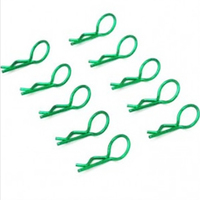 Hobby Details R Clips 1/10 Green  (10pc)
