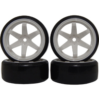 Hobby Details Drift Car Wheel Set 61x26mm White 1/10