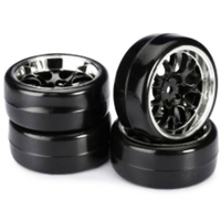 Hobby Details Drift Wheel Tyre 10 Spoke Plastic On Road Black 1/10