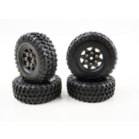Hobby Details SCX24 Wheel And Tyre Set 49mm Black (4)