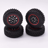 Hobby Details SCX24-48 SCX24 Wheel And Tyre Set 49mm Red  (4)