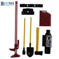 Hobby Details Scale jack/shovel/axe/jerry can/winch plastic 1/10th
