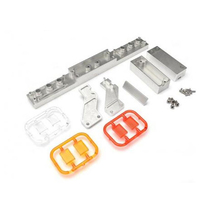 Hercules UP0034A 1/14 Trailer Aluminum Rear Bumper With Tailights (round Lights)