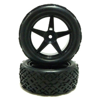 Himoto Wheels+Tyres xB10 FR  Black (2)