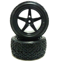 Himoto Wheels+Tyres xB10 RR  Black (2)