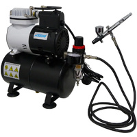 HSeng HS- AF186K Air Compressor W/tank +hose+hS80 Airbrush