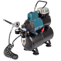 HSeng HY186K Air Compressor W/tank +hose+hs30 Airbrush