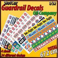 MHS Model Guardrail Decals  Oil Companies ( Clean)  1/32