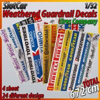 MHS Model Guardrail Decals Tyre Companies ( Weathered)  1/32