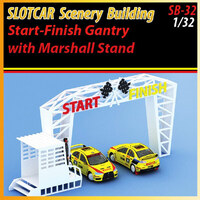 MHS Model Start/ Finish Gantry & Marshall Stand (2 Lane) 1/32