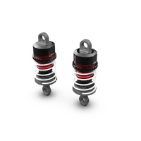 Rlaarlo R10001 Oil Filled Shock Absorber Red (2) 1/10 For AK-787