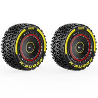 Rlaarlo R16126 Red Rear Assembled Tyre Set For X12S (2)