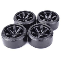VGRC VGDFTI001-BK Drift Wheels MTD 6 Spoke (4pce) BK 1/10