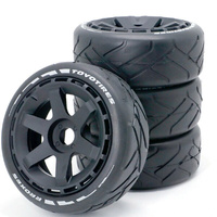 VGRC VGLFTI013-B On Road Wheels MTD 6 Spoke 17mm Hex (4pce) BK 1/8