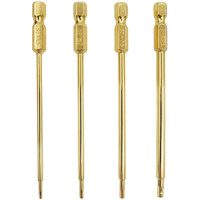 VGRC VGYZI031 Hex Driver Set 1.5/2/2.5/3 1/4 Drive Gold